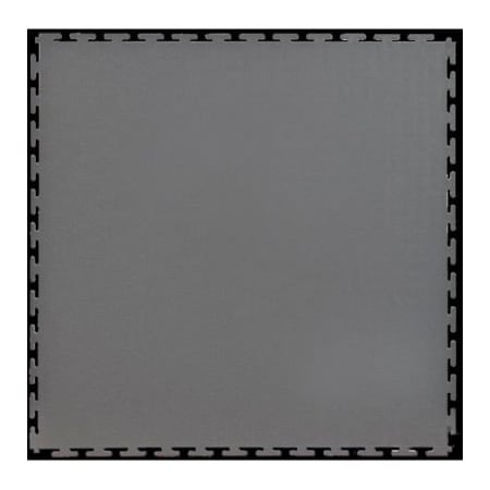 Lock-Tile Lock-Tile PVC Floor Tiles, SM002D, 19.5x19.5", Textured, Dark Gray SM002D